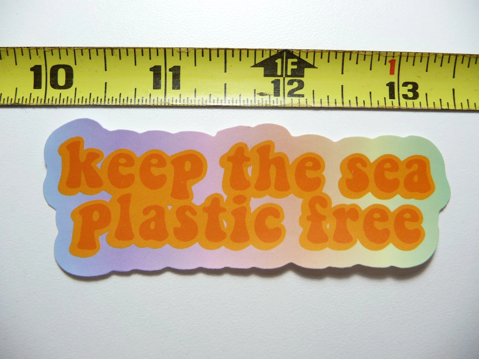Keep The Sea Plastic Free Small Sticker Decal Motivational Positive Attitude
