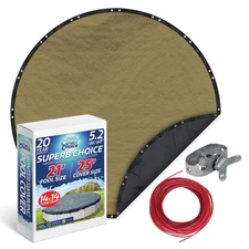 PoolCoverChoice Winter Swimming Pool Cover for 21 ft Round Pool