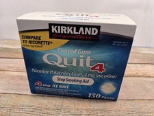Kirkland Quit 4 mg Gum Ice Mint Nicotine Stop Smoking Aid 150 Pieces Exp 7/2026