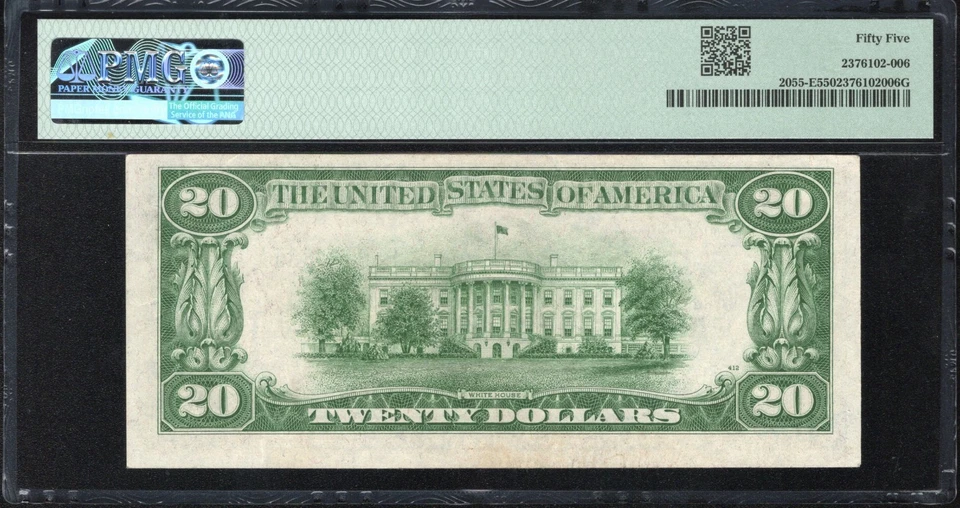 1934-A $20 RICHMOND FEDERAL RESERVE NOTE FRN  PMG 55 Fr 2055-E 17835 - Image 2 of 2