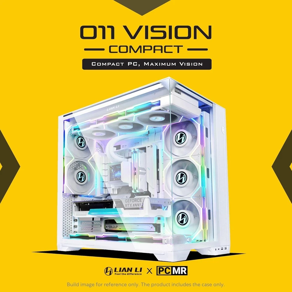 Gaming PC Case - O11Vision Compact White Tempered Glass - Image 4 of 4