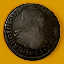 1801 Spanish Colonial Mexico Silver 2 Reales