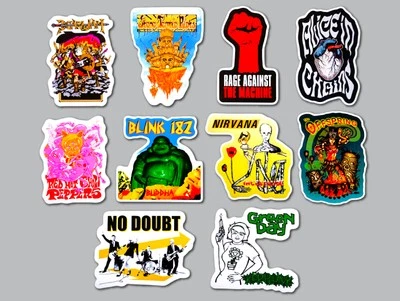 ORACAL 90's Alternative Vinyl Lot Pack (10 Stickers) SET 10 green day offspring nirvana