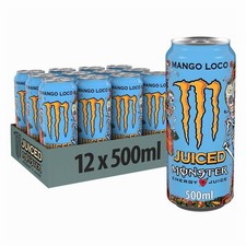 Monster Energy Mango Loco Juiced 12 Pack 500ml Cans Energy Drink