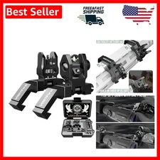 Lightweight 45 Degree Iron Sights - Adjustable Flip-Up with Red/Green Optics