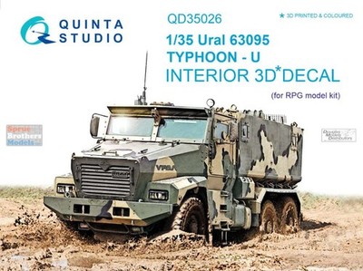 QTSQD35026 1:35 Quinta Studio Interior 3D Decal - Ural 63095 Typhoon-U (RPG kit)