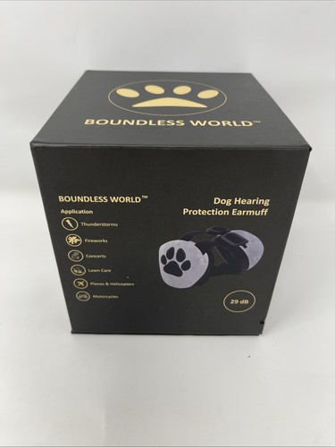 Boundless World Noise Protection / Stress Anxiety 28dB NRR Dog Ear Muffs Sz M