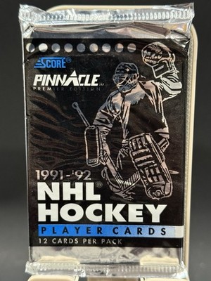 1991-92 Score Pinnacle  NHL 1 pack cards  HOCKEY 12 cards Unopened
