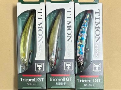 JACKALL Timon Tricolor GT 88DR-F Lure 88mm 13g Floating Black/Red/Gold Set