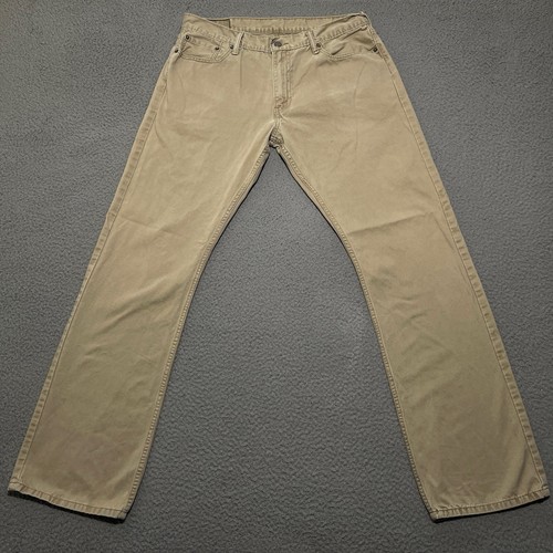 Levi's Strauss 514 Jeans Mens 36x34 Beige Tan Khaki Levis Pants Denim Casual - 第 1/11 張圖片