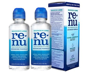 Renu Contact Lens Solution 8 fl oz (4 fl oz - Pack of 2) Multipurpose