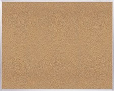 Pemberly Row 48.5" x 60.5" Silver Aluminum Frame Natural Cork Bulletin Board