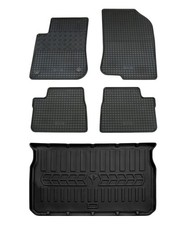 Gummi Fußmatten Kofferraumwanne für Peugeot 208 2012-2019 Gummimatten Set Wanne