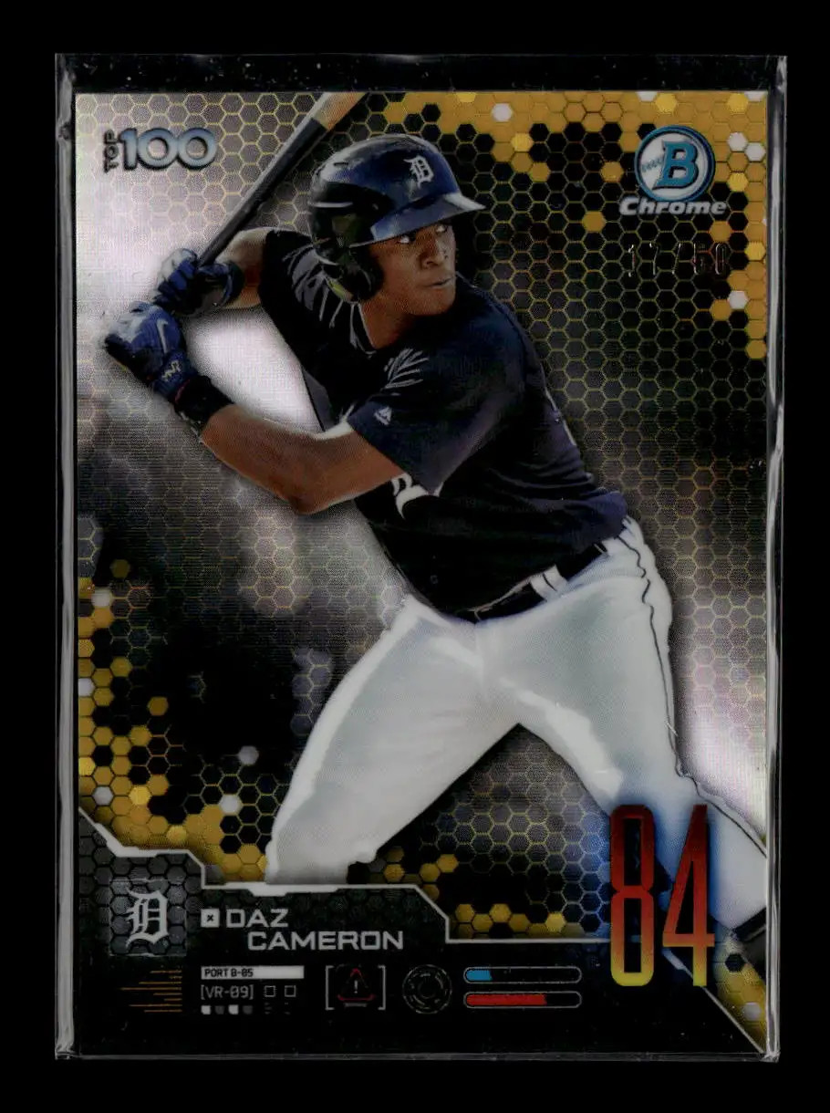 Daz Cameron 2019 Bowman Chrome Scouts' Top 100 - Gold Refractor #85 #/50