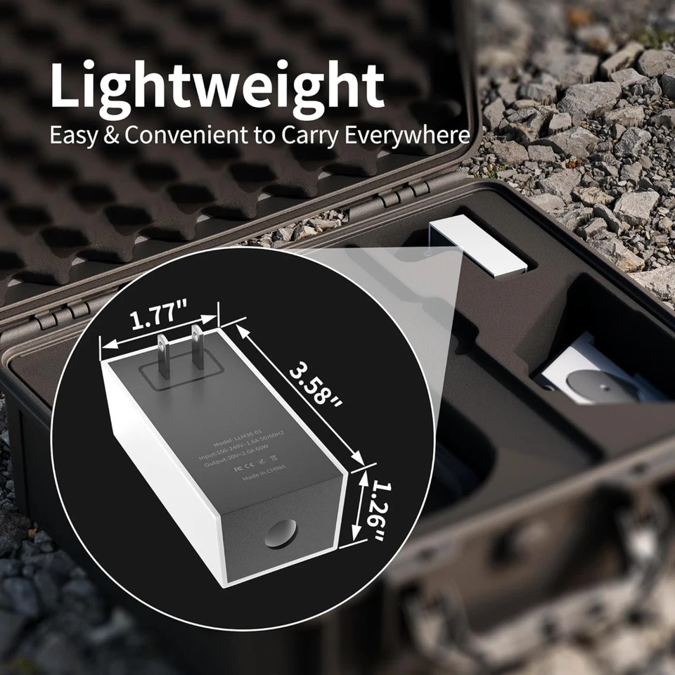 Adaptador de fuente de alimentación para Starlink Mini US Plug cargador de CA ligero 60W 30V Foto 2 de 4