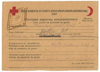 Orig. POW Kriegsgefangenenpost aus Moskau Russland nach Mannheim 1946