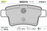 Valeo Bremsbelagsatz, Scheibenbremse 302214 FüR CitroËN