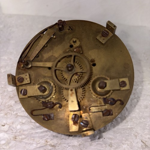 Lote de 3 movimientos de reloj franceses antiguos c.1860 piezas de suspensión de seda/reparación-A#51 - Imagen 8 de 19
