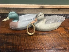 Vintage Herters Model 72 Mallard Duck Decoys Pair Drake Hen Herter’s Weight 