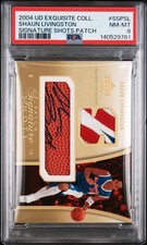 2004 UD Exquisite Shaun Livingston Signature Shots Rookie Patch Auto /100 PSA 8