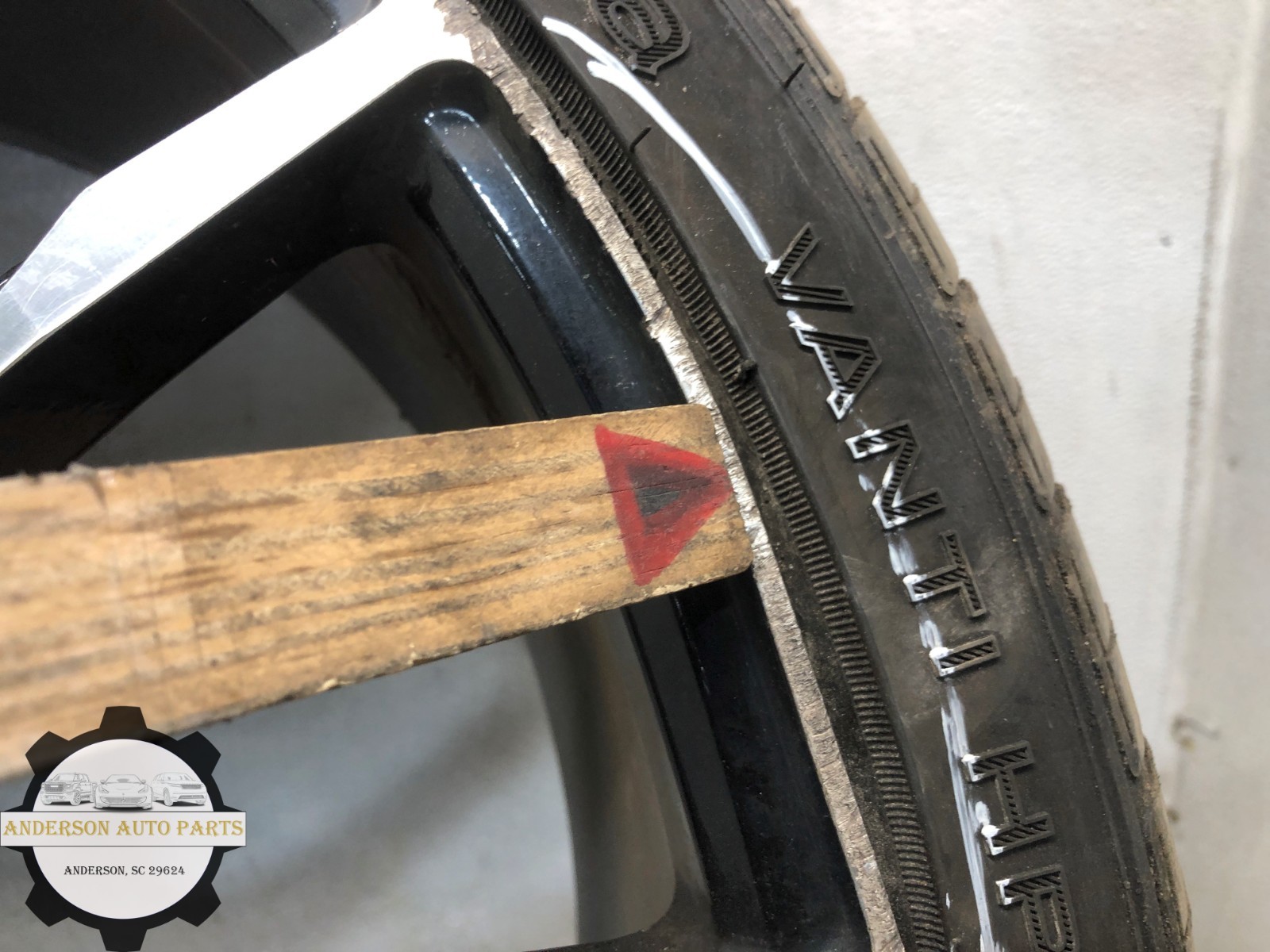 SAVINI BLACK DI FORZA BM12 WHEEL RIM 22X9 TIRE 245/35/R22 # DAMAGED-BENT