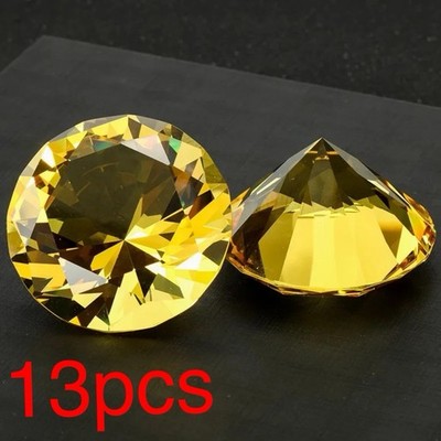 13x 30 mm Bernstein Kristall Diamant Briefbeschwerer Ornament - geschliffenes Glas Edelstein für Hochzeit