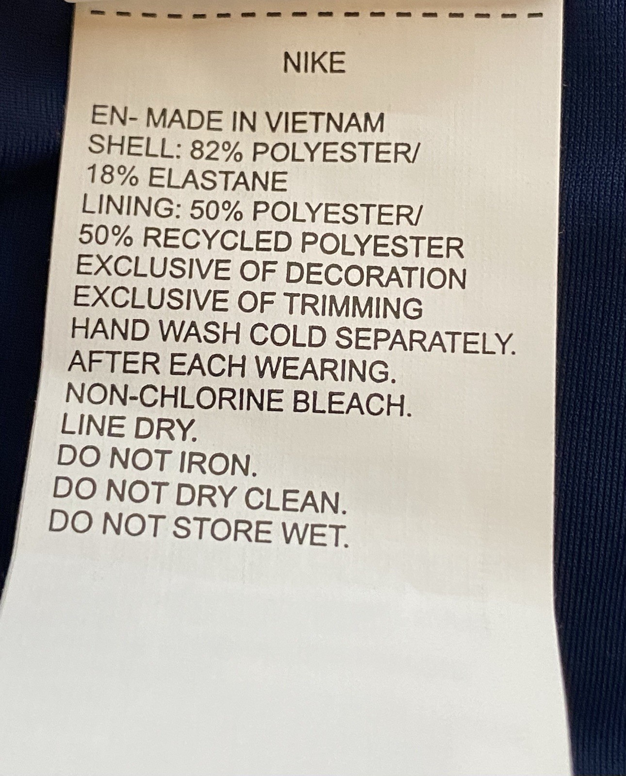 NIKE Swim Size 38 Men's Black Front Lined Swim Brief w/ Drawstring NWT