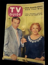 VTG George Burns October 8, 1955 TV Guide Gracie Allen no mailing label