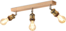 Retro Ceiling Light Fitting,3 Way Wood Kitchen Ceiling Lights,Bedroom Lights Cei