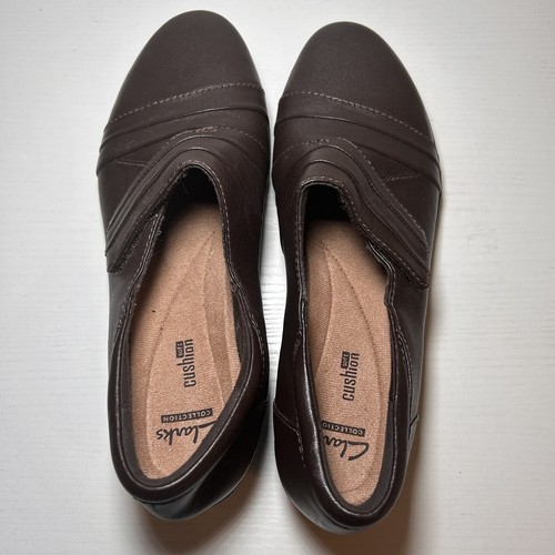 Clarks Everlay Tara Loafer Women Size 7.5M Brown Leather Shootie Monk Strap Shoe - Picture 9 of 9