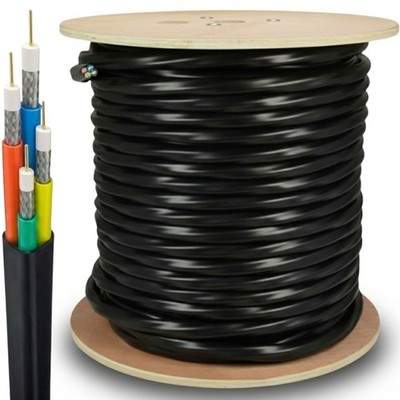 100m Quattro Quad SAT Antennenkabel 4-Fach 4in1 Koaxial Kabel Koax Digital LNB