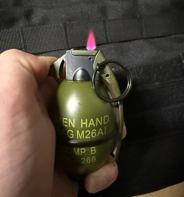 Grenade M26A1 Lighter Military Style Butane Novelty Torch Lighter