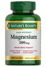 Nature's Bounty Magnesium, Mineral Supplement, Supports Bone 500mg 100/200 Count