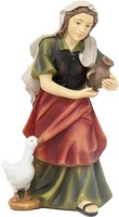 Krippenfiguren Magd 13 Cm Handbemalt Polyresin Deko FüR Krippe