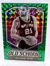 Tim Duncan 2019-20 Panini Mosaic Old School Green Prizm #20 Spurs