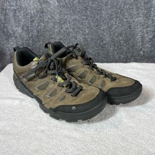 Oboz Hiking Shoes Mens Size 12 Brown Black Low Trail Leather Mesh O FIT Insole