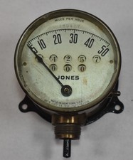 Rare Jones Speedometer 50 Mph 1904 1908 Pat 3 Ny Automobile Motorcycle - Wow