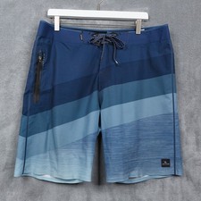 RIPCURL Mirage Surf Grip Board Shorts Swim Trunks Colorblock Blue Mens Sz 34
