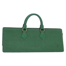 LOUIS VUITTON Epi Sac Triangle Hand Bag Green M52094 LV Auth BA7221