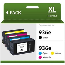 936 Ink Cartridges 4-Pack for OfficeJet Pro 9110 9130 Printer