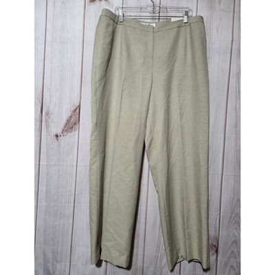 Jones Studio Separates Women 18W Beige Classic Fit Straight Leg Dress Pants Tan