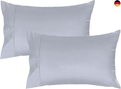 Lirex 2er Pack Kissenbezüge 40 x 80 cm, 100% Baumwollsatin, Atmungsaktiv, 