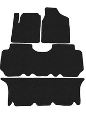 Velour Fußmatten für Ford Galaxy 1995-2005 3 Sitzreihen, Anthrazit x14 Rand