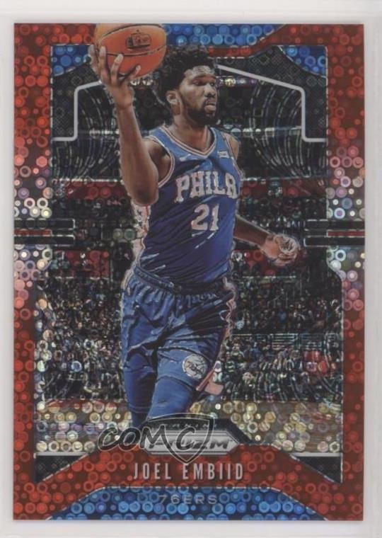 2019-20 Panini Prizm Fast Break Red Prizm /125 Joel Embiid #199 7y2