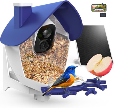 Smart Bird Feeder with Camera, Solar Powered, 2K Video & AI Species ID