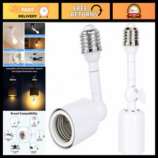 360 Adjustable Light Socket Extender 2-Pack, Heavy Duty Metal Ceramic, 11 Lbs