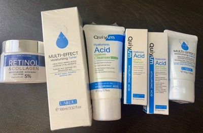 LAIKOU & Quiyum Retinol Collagen Hyaluronic Acid Moisturizer Toner Serum Set