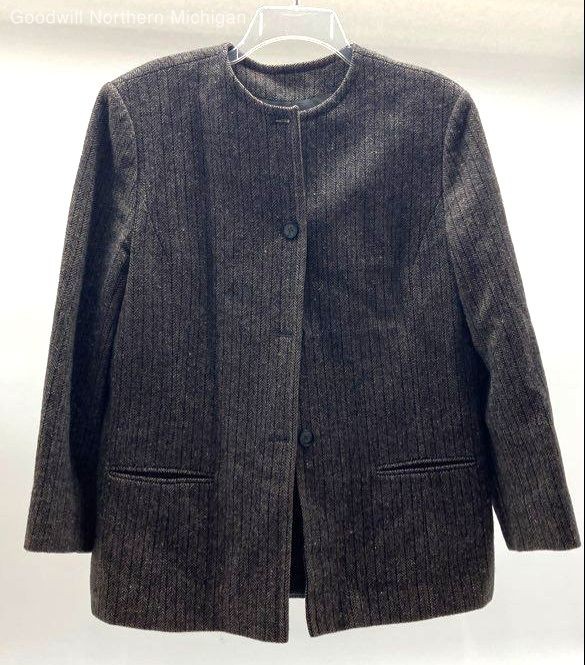 Women's PENDLETON Wool Collarless Brown Blazer - … - image 1