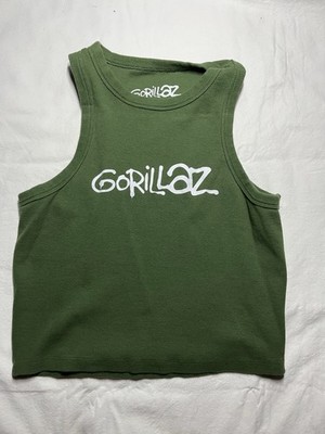 Women s Gorillaz - Logo- Green Tank Top, Size Large