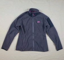 REI Polartec Fleece Full Zip Jacket Purple Women's L Outdoor Adventure Layer
